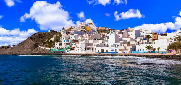 Photo of Canary islands . Fuerteventura holidays - scenic coastal village Las Playitas.