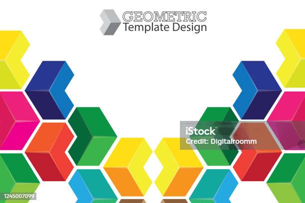 Geometric Color Templates Geometric Color Shape Abstract Template Design Stock Illustration ...