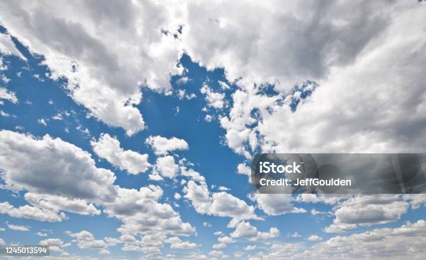 Cumulus Clouds In A Blue Sky Stock Photo - Download Image Now - Arizona, Backgrounds, Beauty In Nature