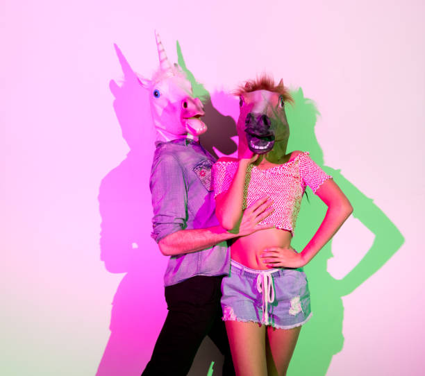 istock Female hipster wearing mask - disguise 1245041912