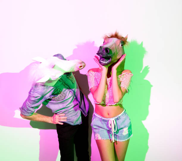 istock Young women hipster wearing costume 1245041914