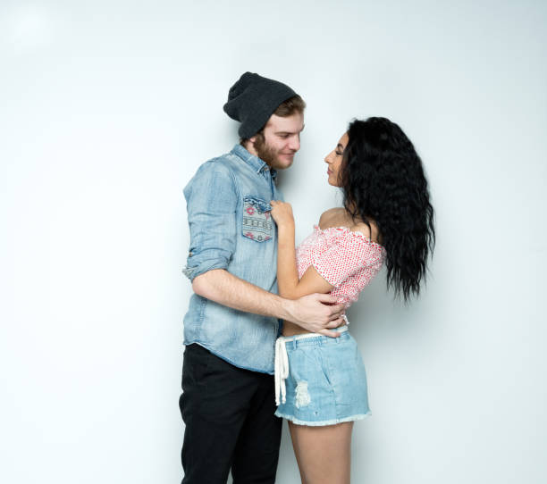 istock Male hipster wearing knit hat 1245042202