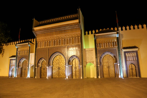 palazzo reale di fez - dar el makhzen foto e immagini stock