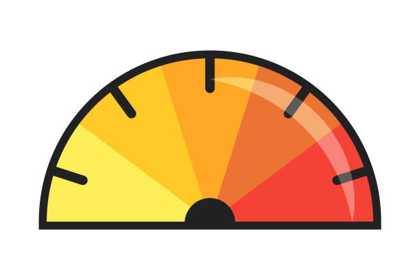 ilustrações, clipart, desenhos animados e ícones de conceito de símbolo de barra de gráficos. ilustração vetorial plana do vetor do vetor do vetor do vetor do velocímetro. - rating bar graph finance business