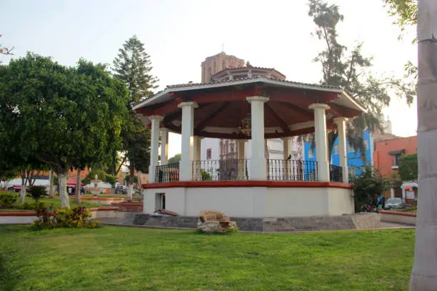 Photo of central park kiosk in the Magic Village of Zimapán Mexico