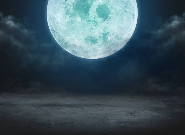 istock halloween background concept, backgrounds night sky with full moon and clouds. Elements of this image furnished by NASA 1245086400