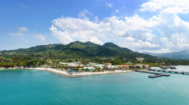 istock Tropical resort with pier 1245086442