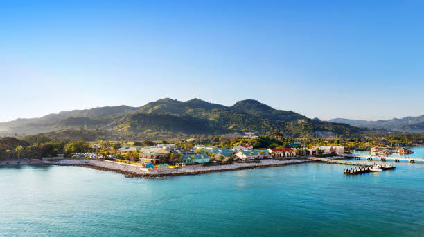 Tropical resort with pier