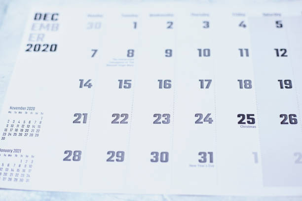 istock Christmas day 2020 on calendar 1245094097