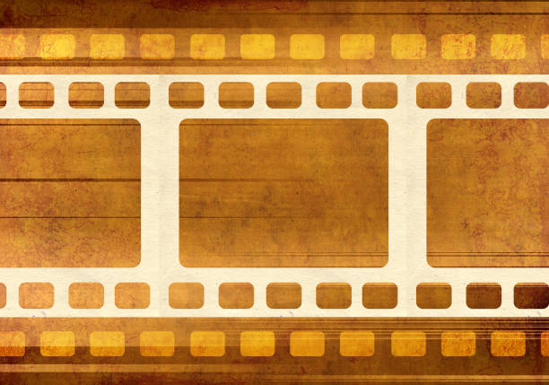 istock Grunge background with retro filmstrips and paper texture 1245112436