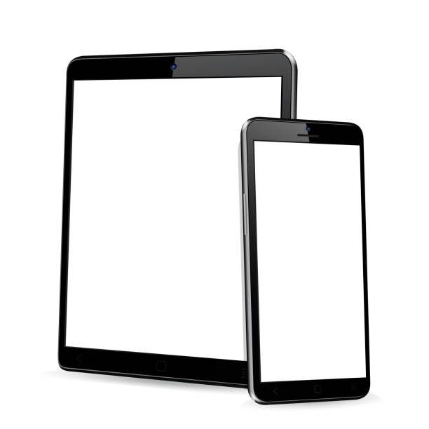 携帯電話のモックアップ付きタブレット - 電子書籍点のイラスト素材／クリップアート素材／マンガ素材／アイコン素材