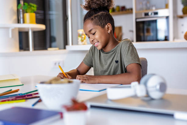 istock Young girl studying at home 1245122845