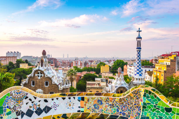 istock Barcelona city panorama from Park Guell 1245131555