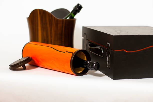 istock wood wine bottle holder 1245141020