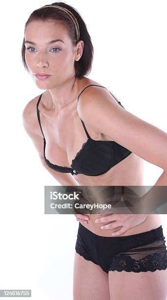 Woman With Cramps Stock Photo - Download Image Now - Adult, Beautiful People, Black Color