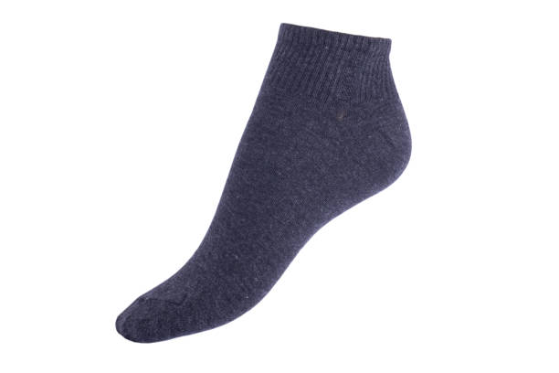 istock Men's socks on the foot on a white background isolated 1245175685