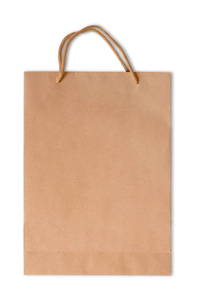 istock Blank brown paper bag isolated on white background. With clipping path 1245188754