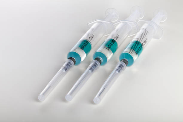 istock Several syringe on white table prepared for injection in hospital 1245191256