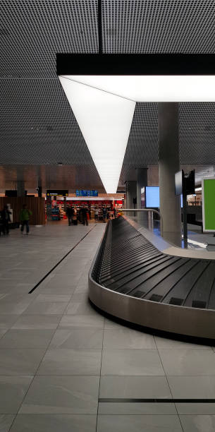 istock baggage tape at airport 1245222252