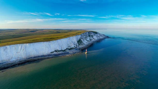 istock nice above view of white cliffs and light house on the sea front 20 May 2020 1245271184