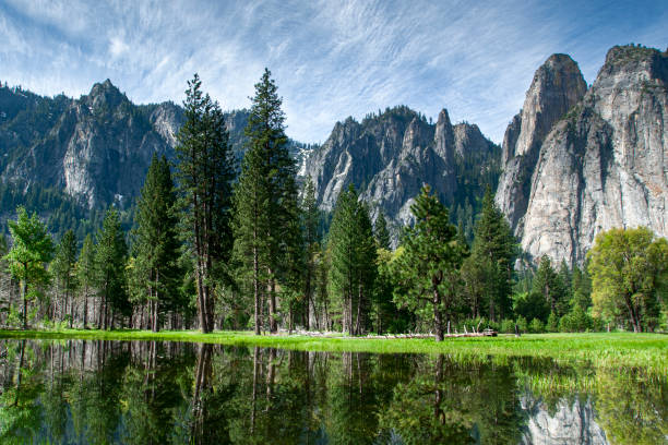 istock Yosemite Pond with Reflection of Peaks 1245301428