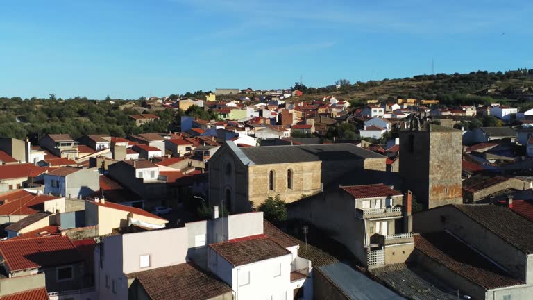 Town of Vilarino De Los Aires Spain Drone Video View
