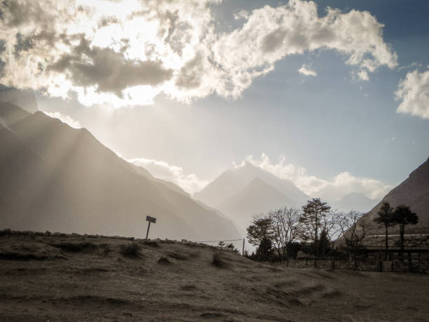 istock sunset in the Everest trekking 1245314817