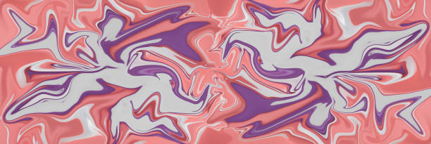 istock Colorful liquid abstract psychedelic background. Marbling texture design. Decorative fantasy ornament. 3D illustration 1245340679