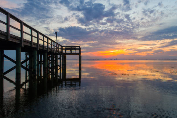 istock Gorgeous summer sunset on Mobile Bay 1245370704