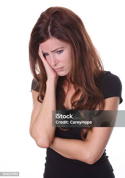 Foto de Mulher De Depressão e mais fotos de stock de Adulto - Adulto, Cabelo Castanho, Cabelo Comprido