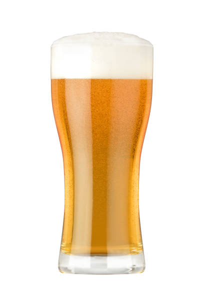istock Glass of beer isolated on white background 1245388220