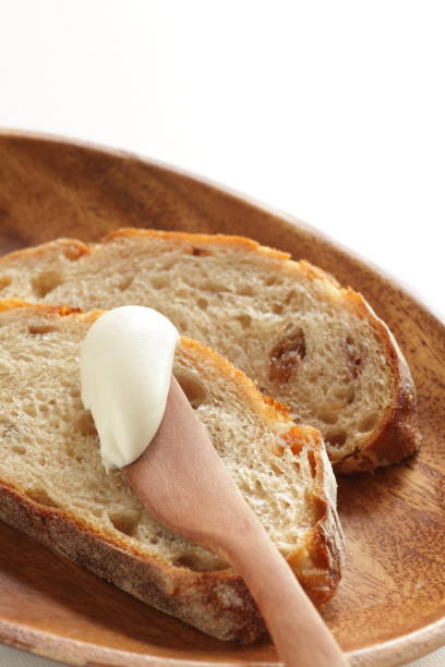 istock Cream cheese and French bread for comfort breakfast 1245399158