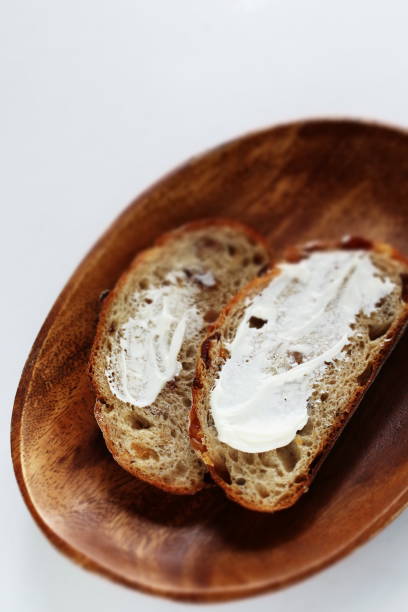 istock Cream cheese and French bread for comfort breakfast 1245399682
