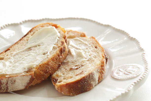 istock Cream cheese and French bread for comfort breakfast 1245399687