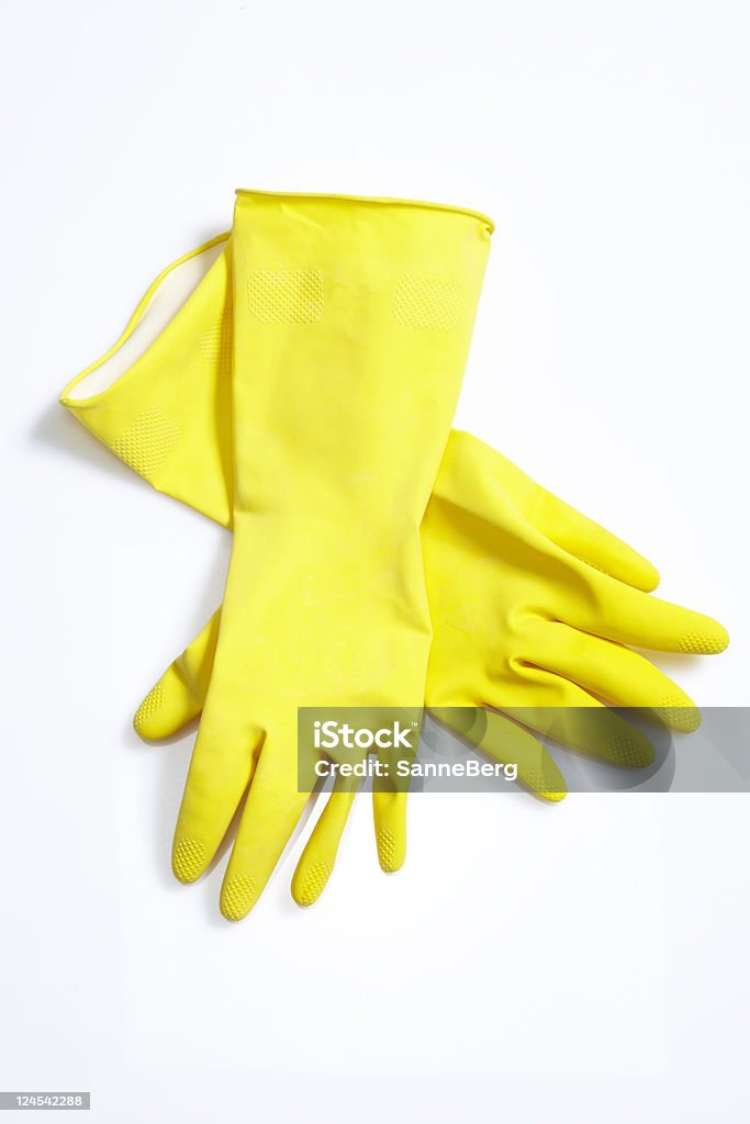 yellow cleaning gloves Clean Stock Photo