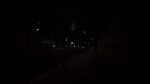 istock Night in London as ambulance passes under the bridge 1245463801
