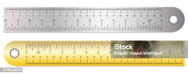 Ruler With Inch Centimeter And Millimeter Scale For Apps Or Website Stock  Illustration - Download Image Now - iStock