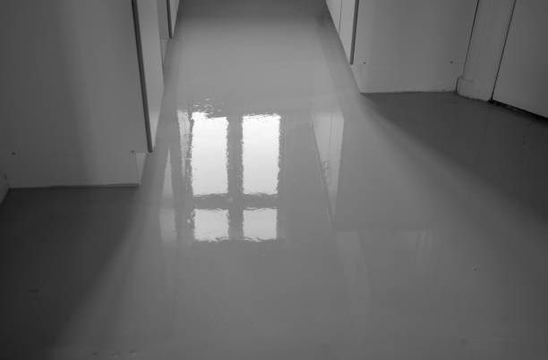 Wet Concrete Floor stock photo
