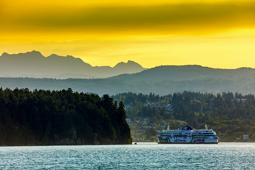 Ferry service connecting Vancouver Island to the mainland coast, British Columbia