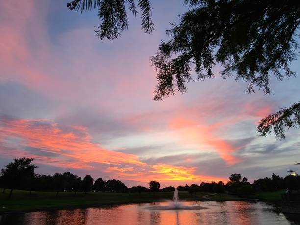 istock Sunset over Plano, Texas Lake 1245576927