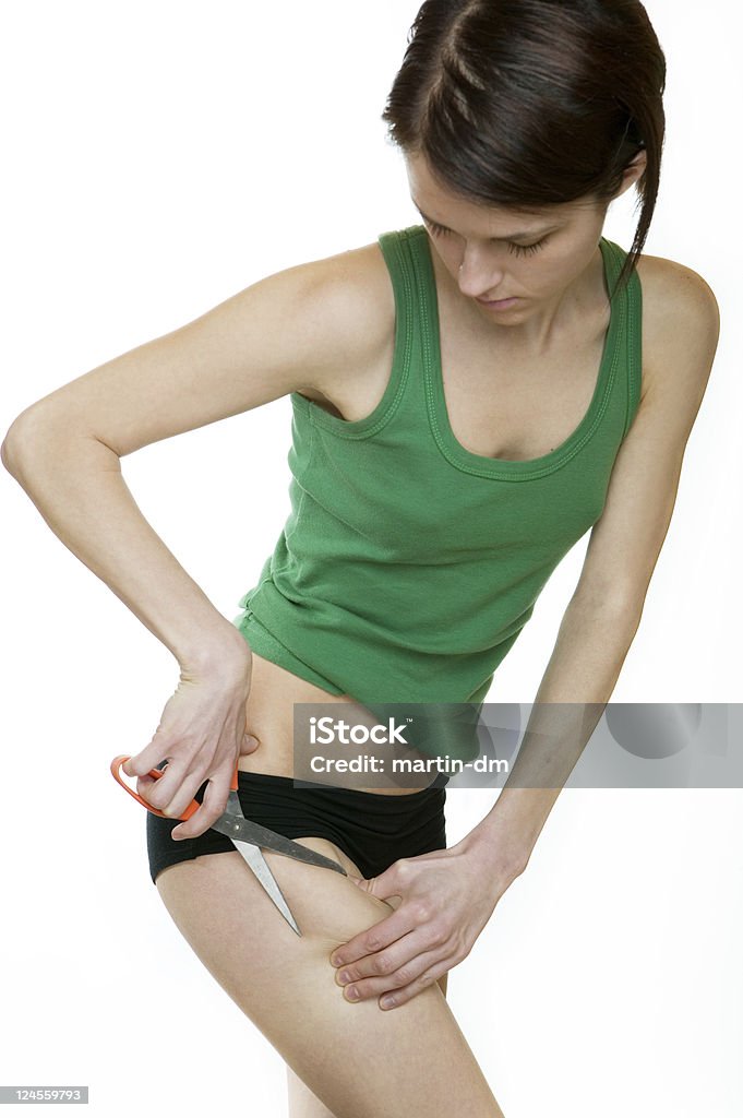 Ragazza su una dieta - Foto stock royalty-free di Adulto