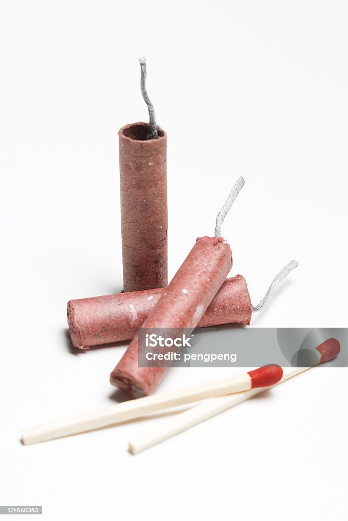 firecracker red chinese firecrackers and matchstick Anniversary Stock Photo