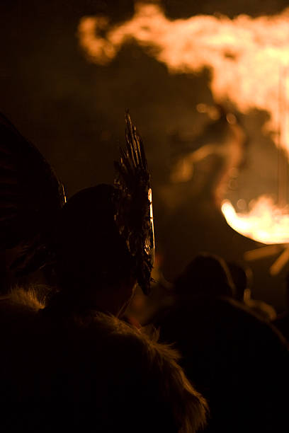 istock Up Helly Aa Viking and Galley Ship 124564197