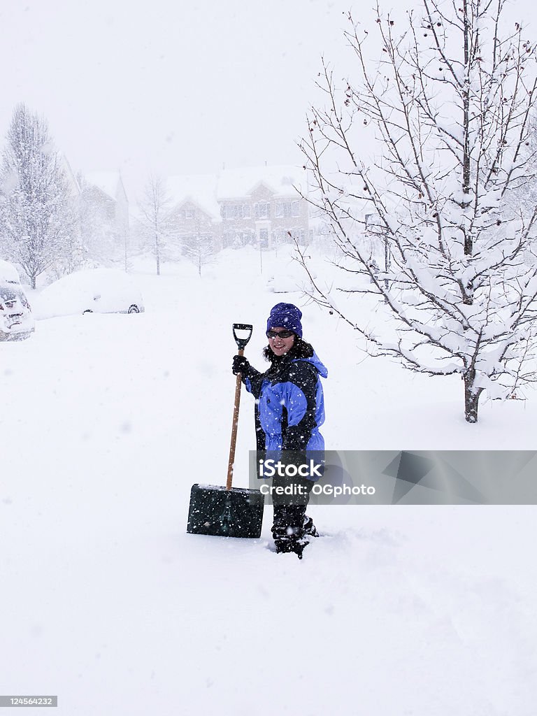 Mulher na Tempestade de Neve - Royalty-free 30-39 Anos Foto de stock