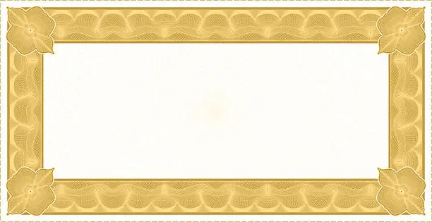 Vector illustration of 'Golden Ticket' Certificate/Coupon