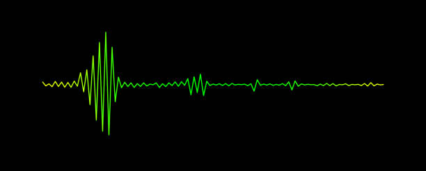istock Modern sound wave equalizer on dark background.Abstract element for music design with equalizer. The dynamic line on a dark background 1245717949