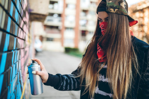 istock Graffiti artist painting 1245719544