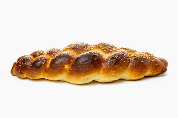 istock Freshly baked bread wicker in shape of pigtail, isolated 1245724933
