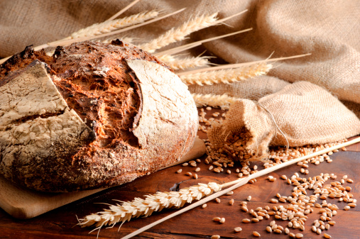 Close-up on traditional bread.