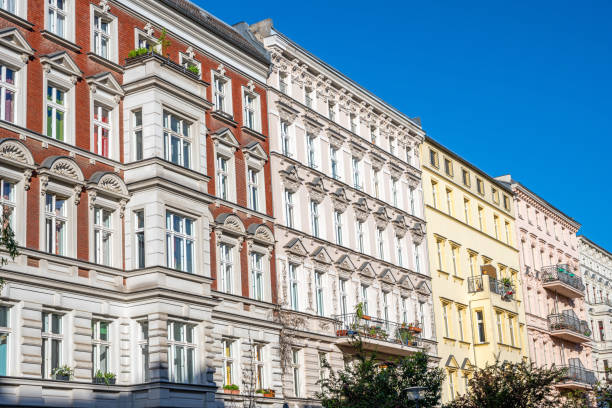 istock Renovated old apartment buildings 1245755182